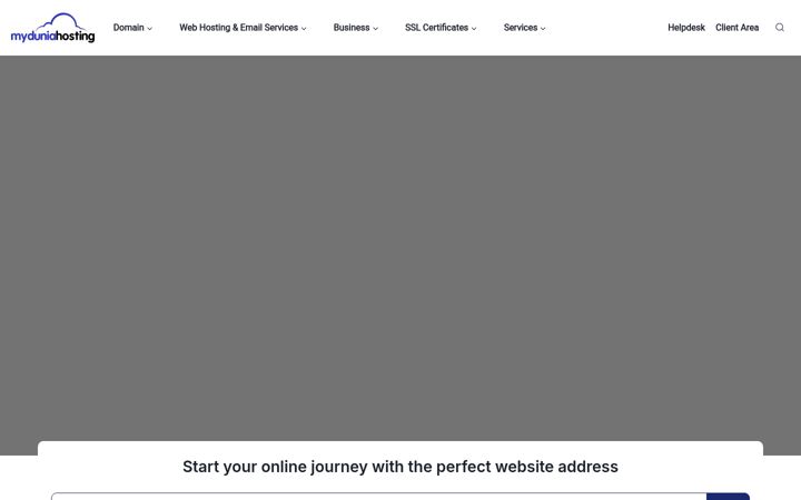 Screenshot of myduniahost.com