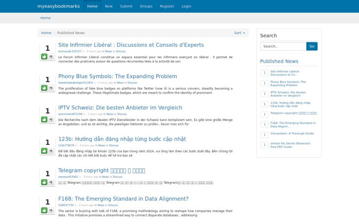 Screenshot of myeasybookmarks.com