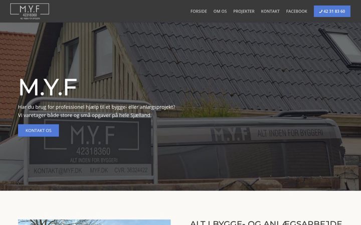 Screenshot of myf.dk