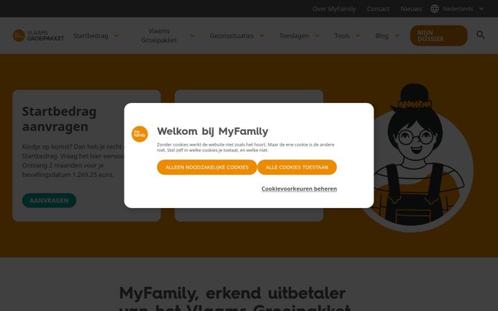 Screenshot of myfamily.be