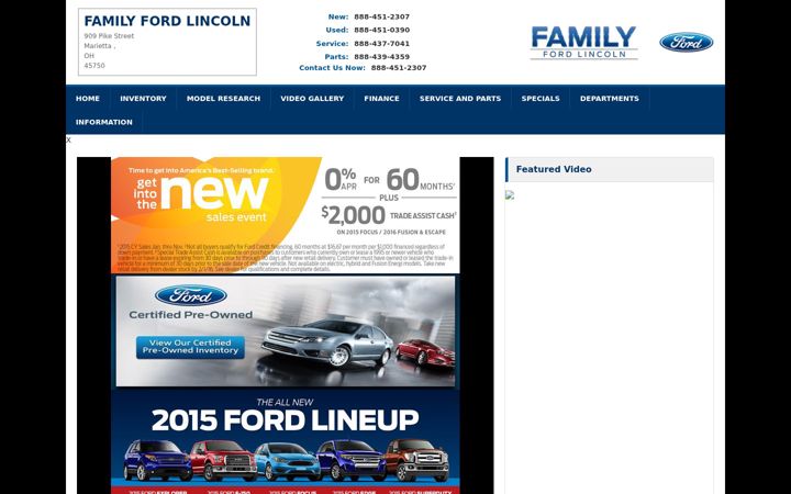 Ekrānuzņēmums no myfamilyford.com