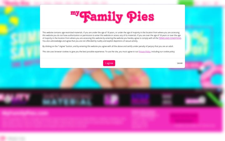 Screenshot of myfamilypies.com
