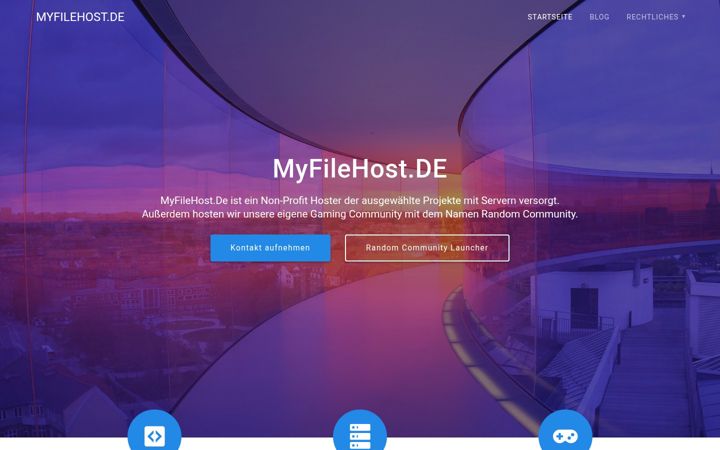 Screenshot of myfilehost.de