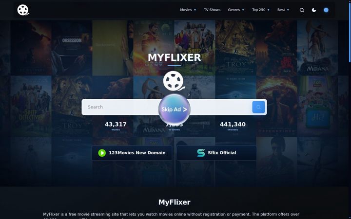Screenshot van myflixerz.cx