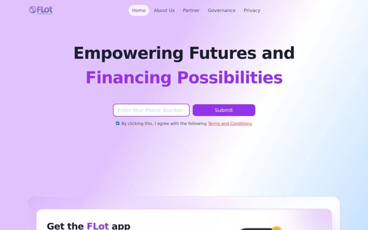 Captură de ecran a myflot.com