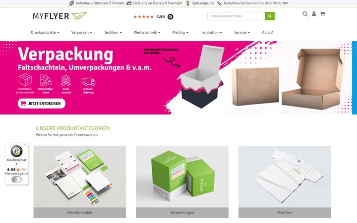Screenshot di myflyer.de