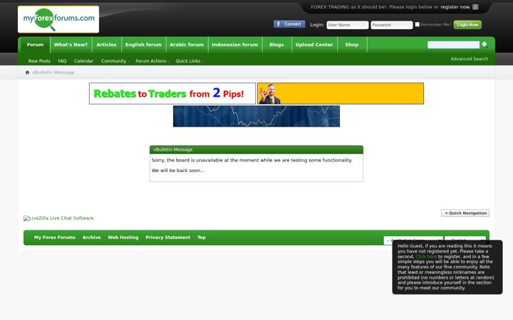 Screenshot of myforexforums.com