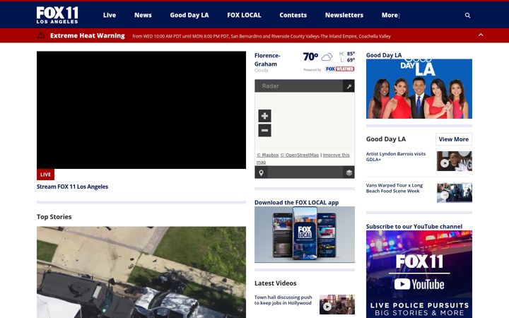 Екранна снимка на myfoxla.com