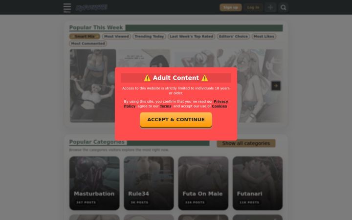Screenshot of myfutanari.com