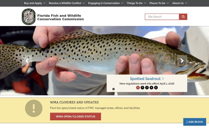Ekrano kopija myfwc.com