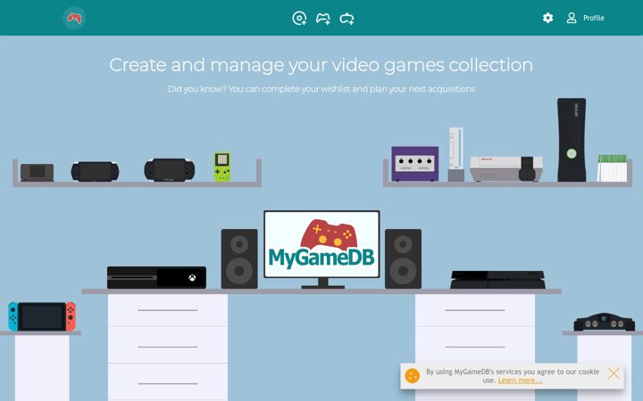 Screenshot of mygamedb.com