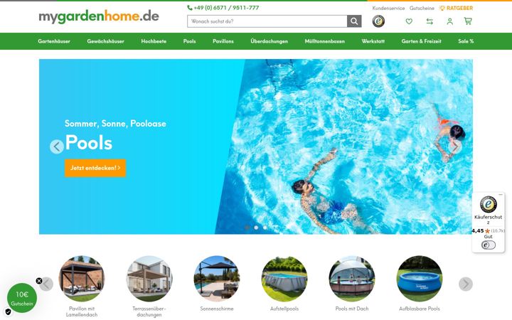 Screenshot του mygardenhome.de