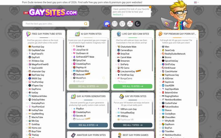 Screenshot of mygaysites.com
