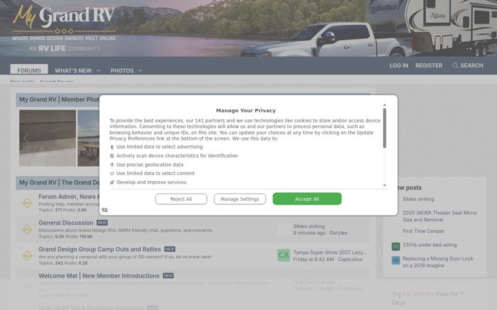 Snimka zaslona za mygrandrv.com