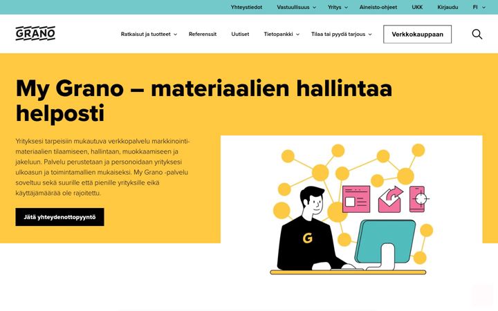 Screenshot of mygrano.fi