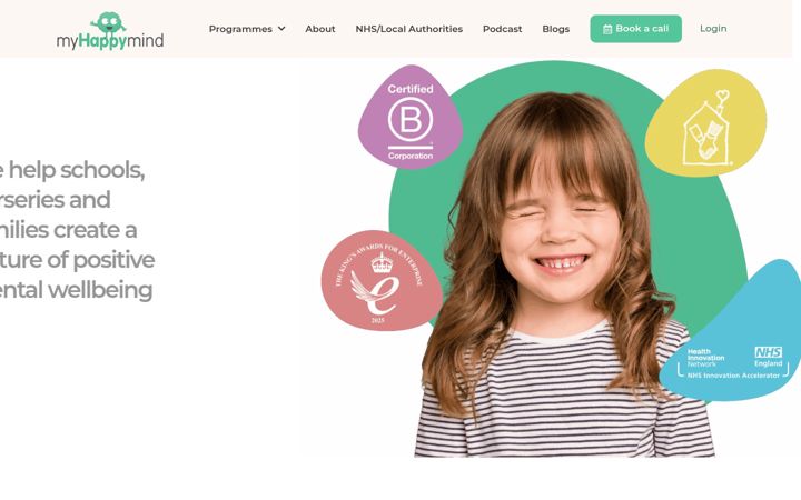 Snímek obrazovky myhappymind.org