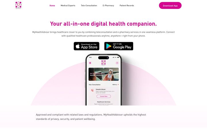 Captură de ecran a myhealthadvisor.com.my