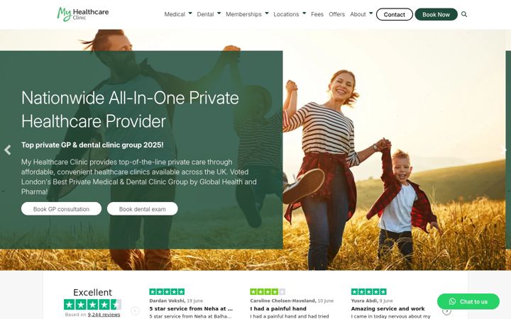 Screenshot of myhealthcareclinic.com