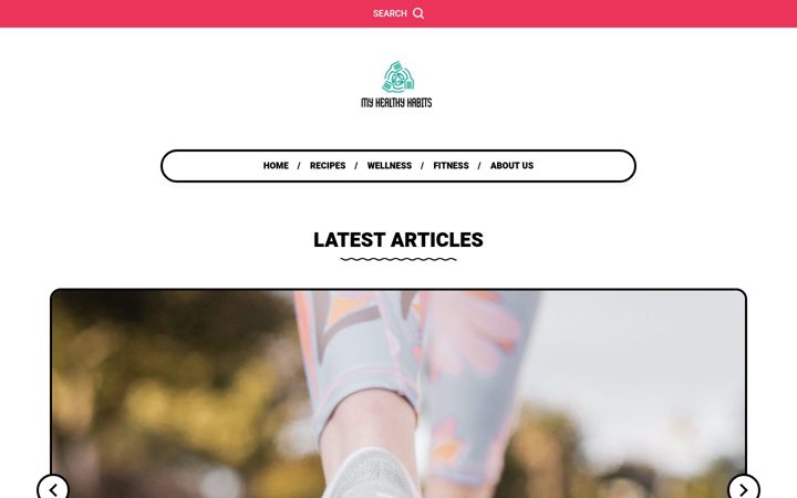 Skärmbild av myhealthyhabitsblog.net