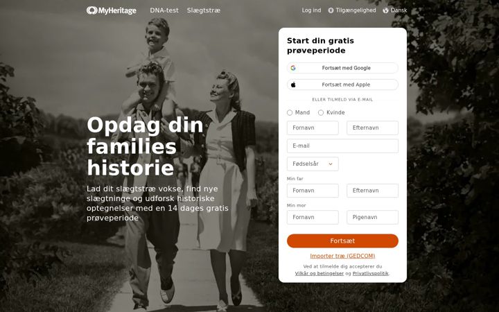 Screenshot di myheritage.com