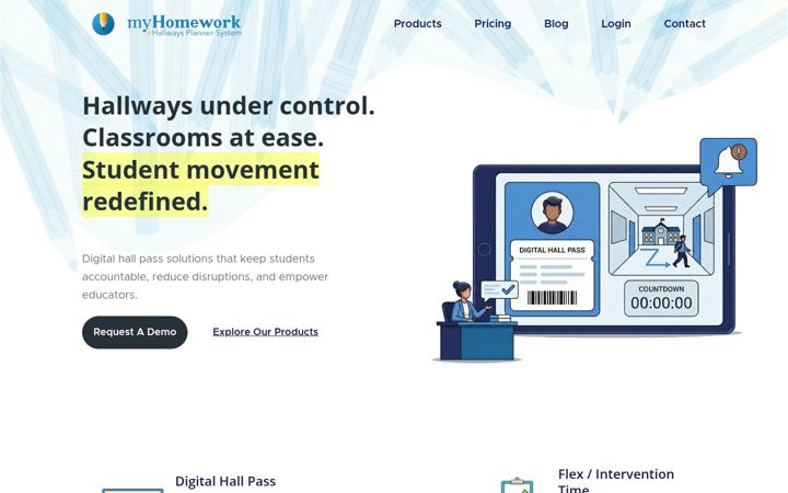 Screenshot of myhomeworkapp.com