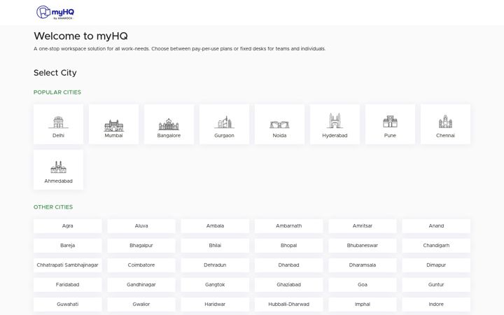 Screenshot of myhq.in