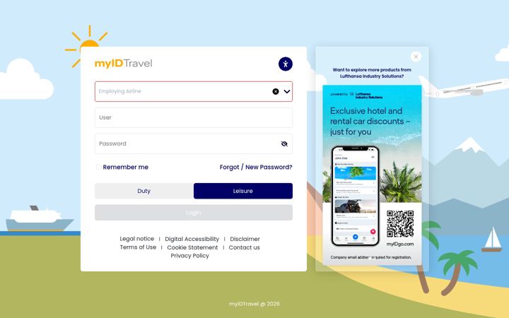 Screenshot of myidtravel.com