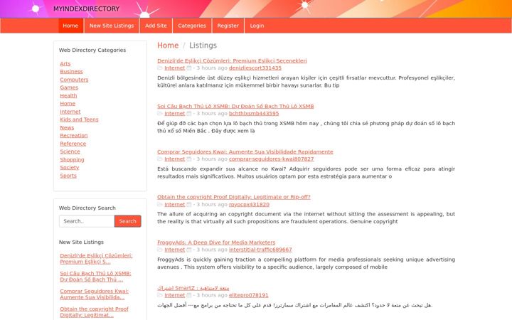 Screenshot of myindexdirectory.com