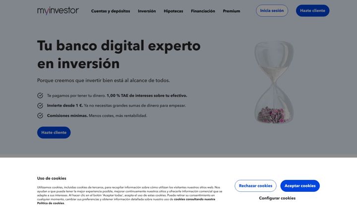Screenshot ta' myinvestor.es
