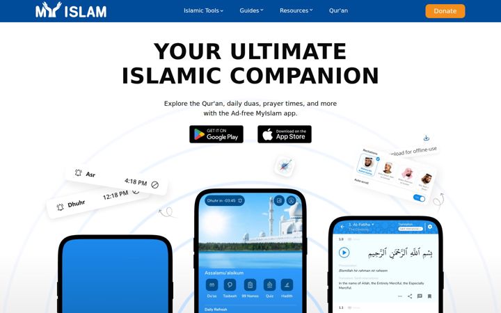 Screenshot of myislam.org