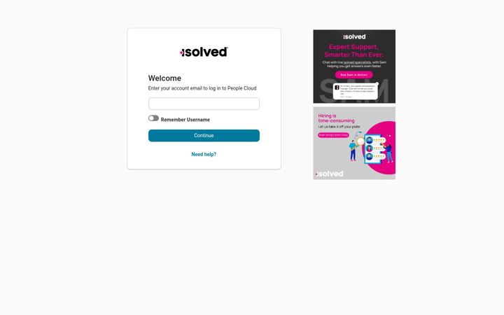 Captură de ecran a myisolved.com