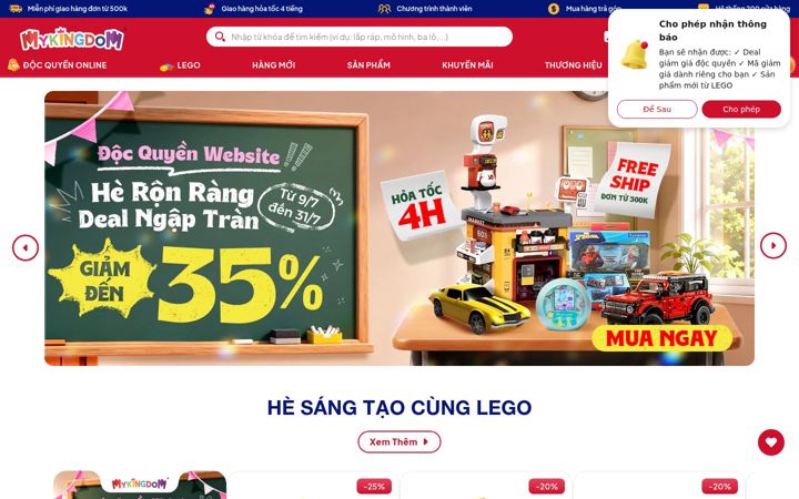 Screenshot of mykingdom.com.vn