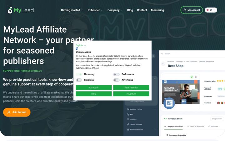 Screenshot of mylead.global