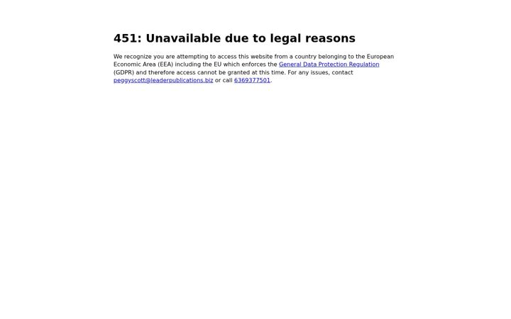 Screenshot of myleaderpaper.com