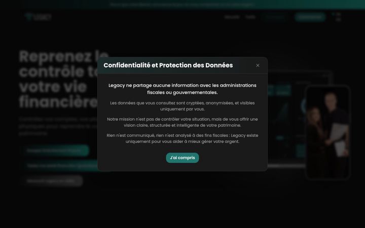 Screenshot of mylegacy.fr