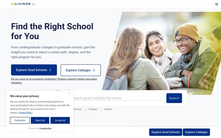 Screenshot of myliaison.com