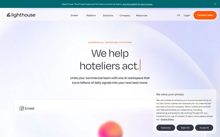 Screenshot von mylighthouse.com