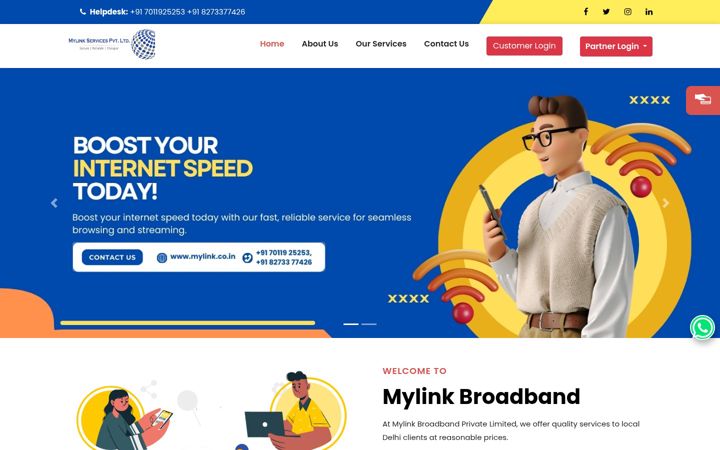 Screenshot of mylink.co.in