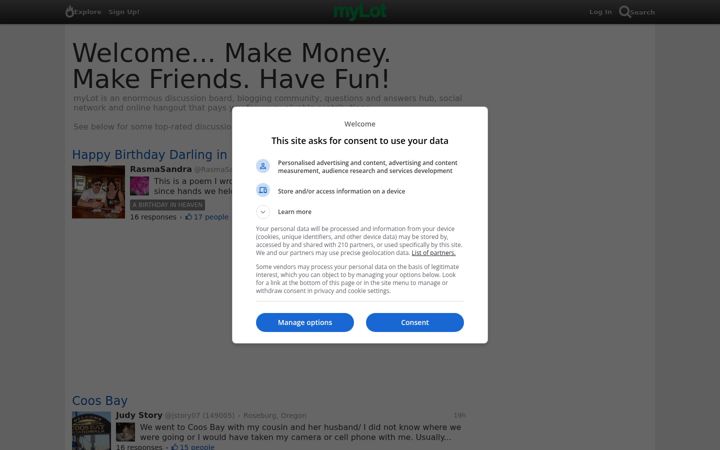 Screenshot of mylot.com