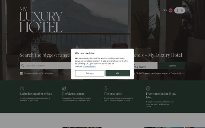 Screenshot of myluxuryhotel.com