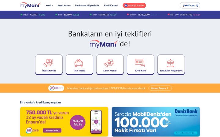 Screenshot of mymani.net