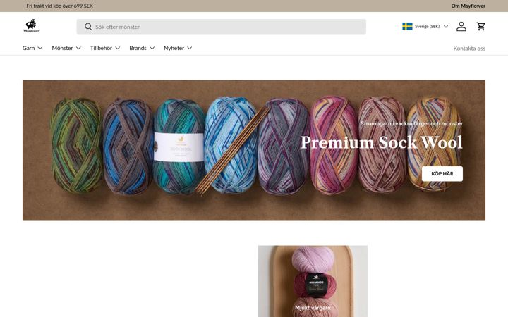 Screenshot of mymayflower.se