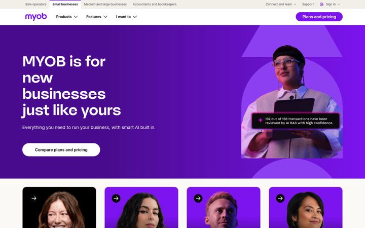 Zrzut ekranu myob.com