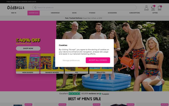 Screenshot of myoddballs.com