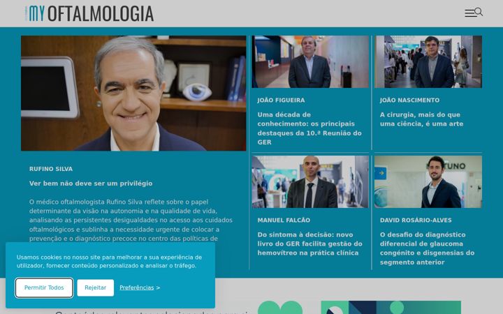Ekrano kopija myoftalmologia.pt