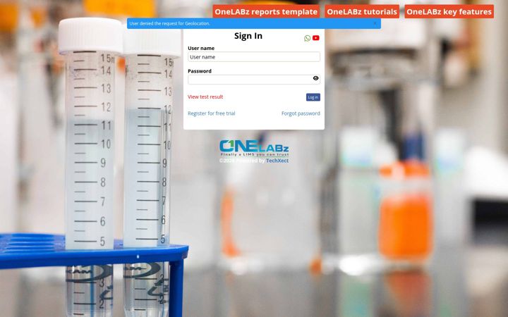 Captură de ecran a myonelabz.com