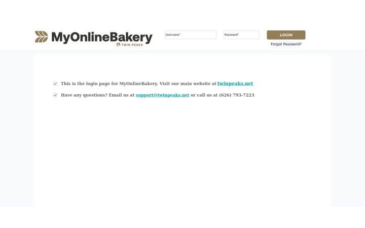 Ekrano kopija myonlinebakery.com