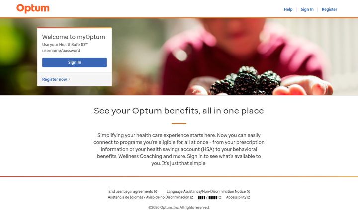 Screenshot of myoptum.com