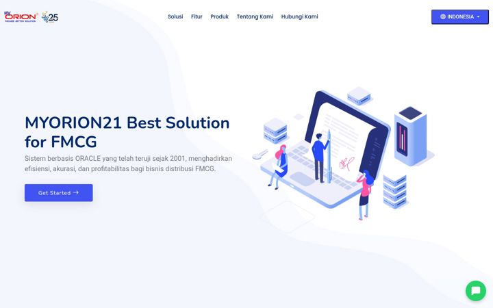 Screenshot von myorion.co.id