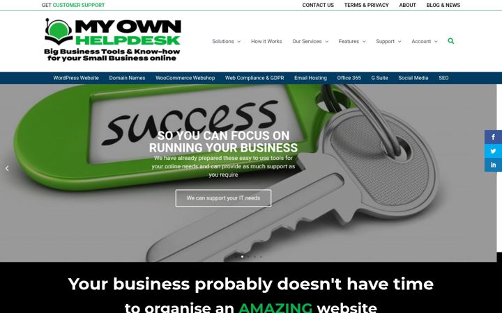 Zrzut ekranu myownhelpdesk.com